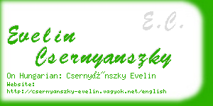 evelin csernyanszky business card